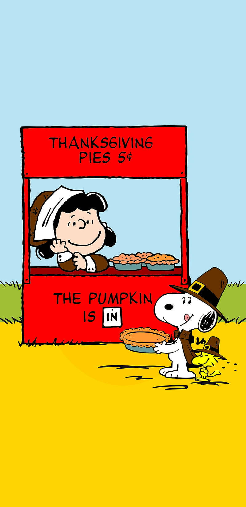 Lucy Peanuts Thanksgiving Stand Background