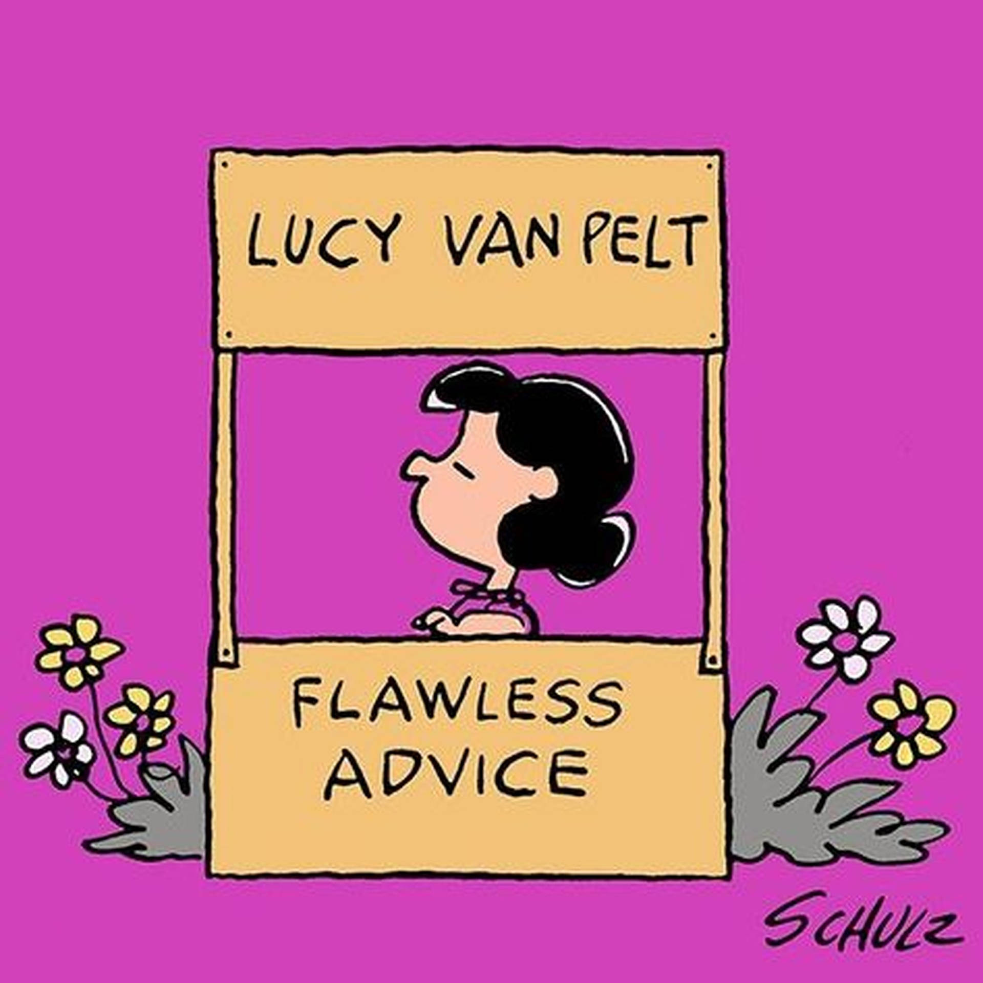 Lucy Van Pelt Flawless Advice Background