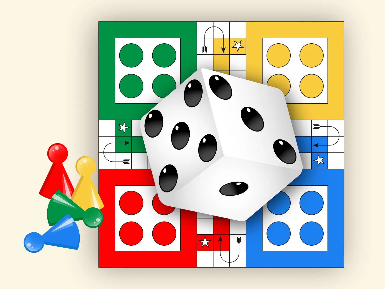 Ludo King Giant Dice Background