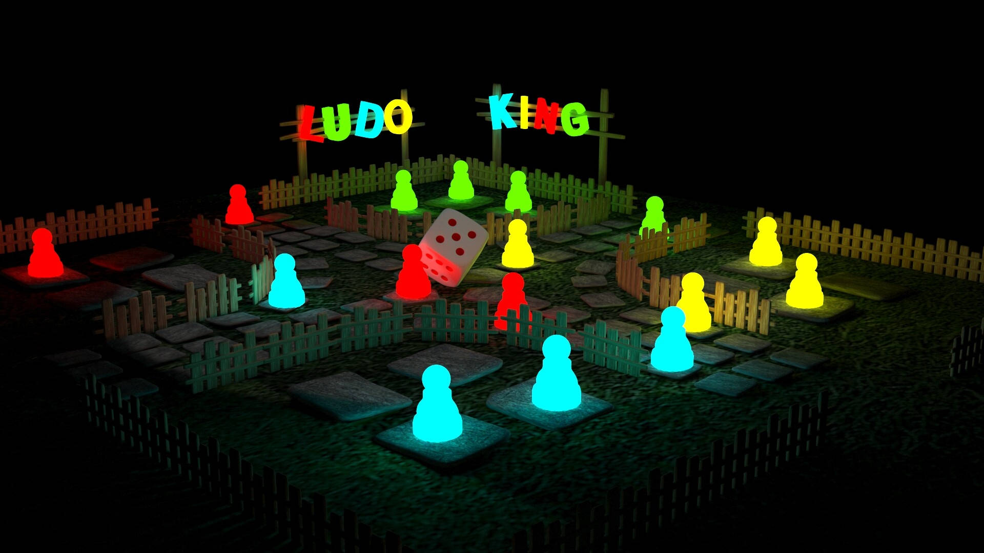 Ludo King Glowing Tokens Background