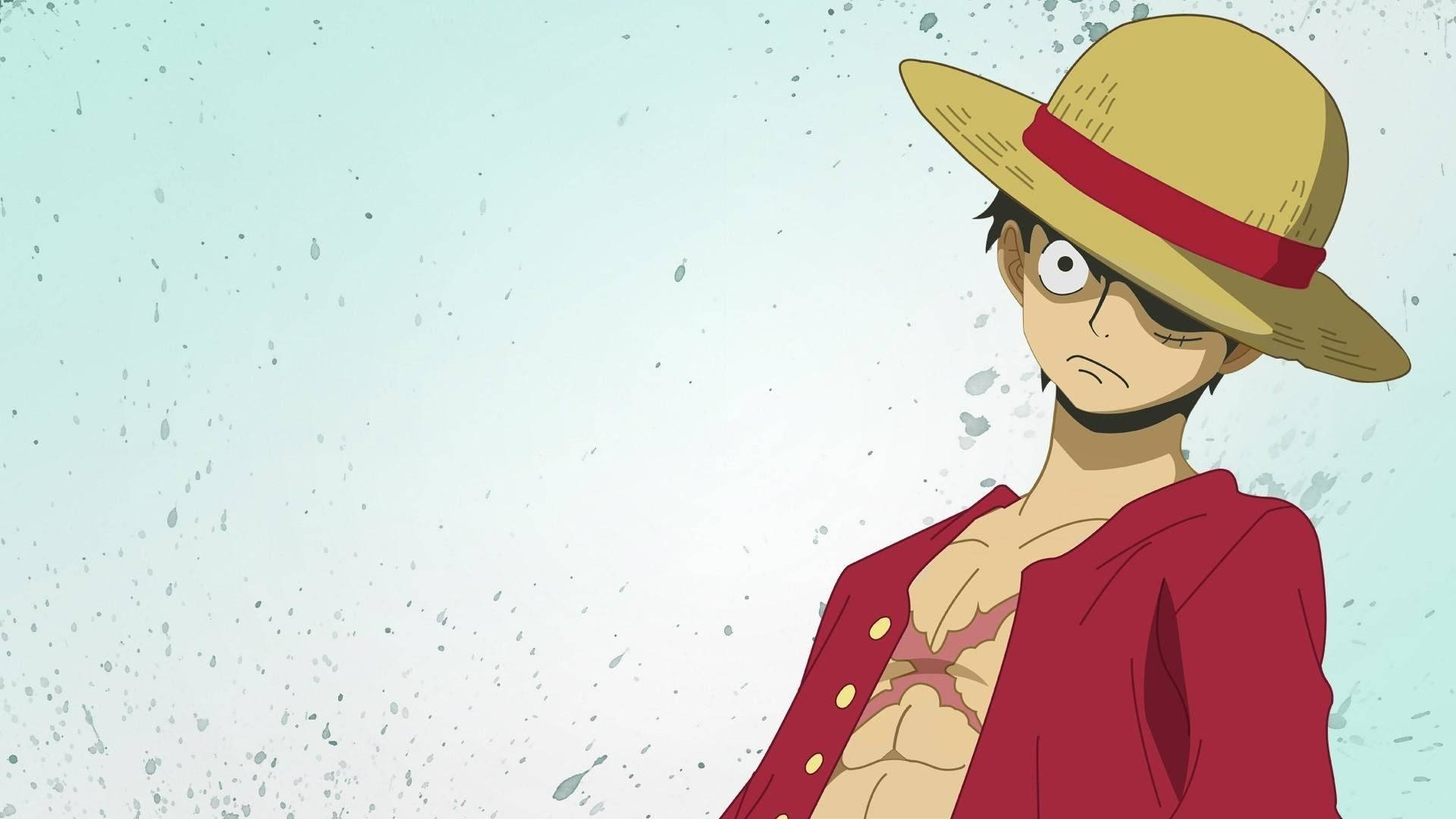 Luffy 4k In Red Shirt Background