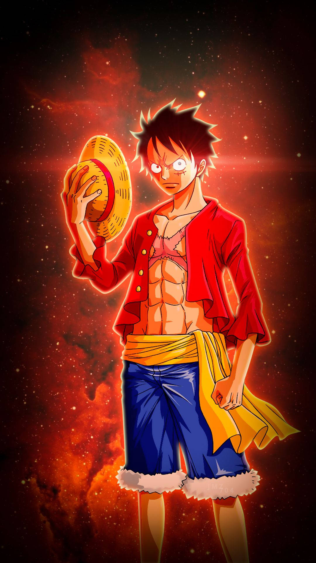 Luffy 4k With Glowing Red Eyes