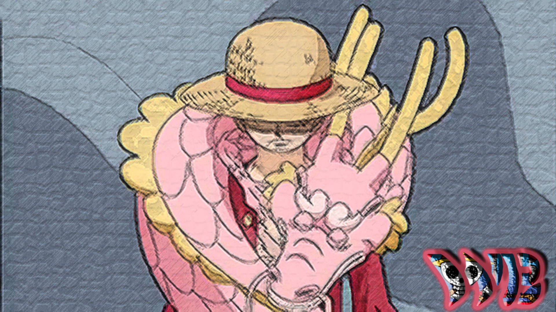 Luffy 4k With Pink Dragon Background