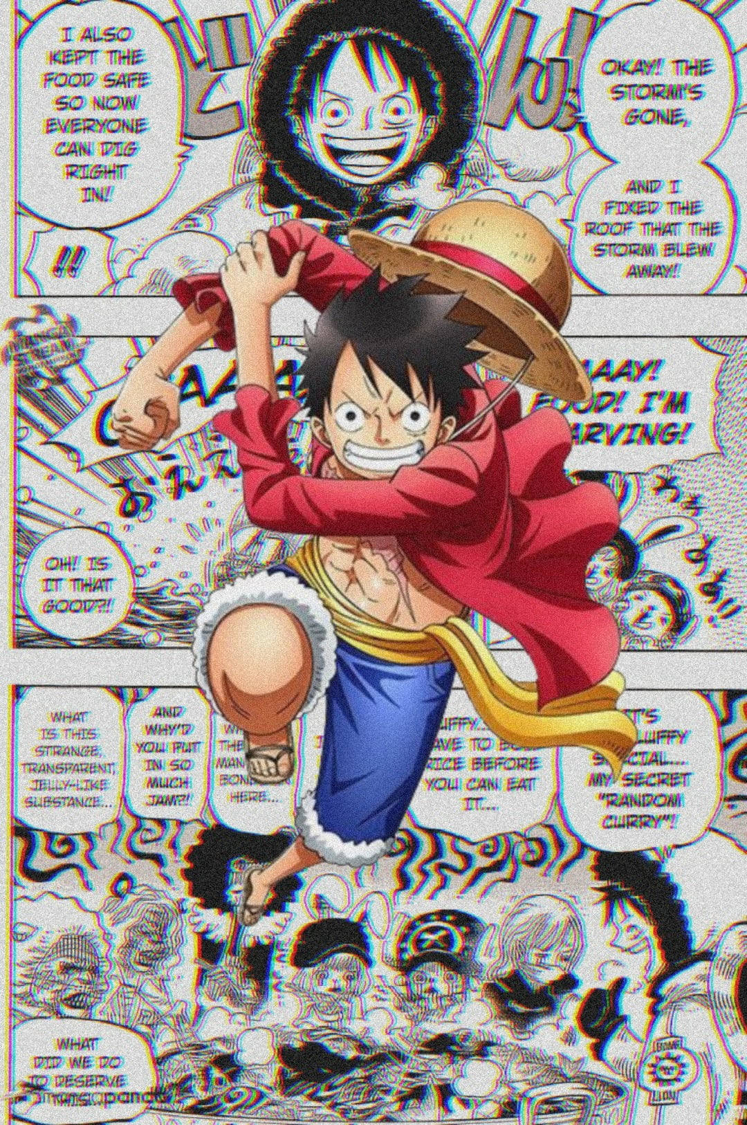 Luffy Aesthetic Manga Page Background