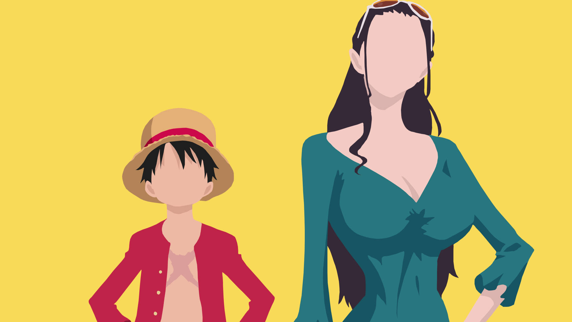 Luffy And Nico Robin One Piece Background