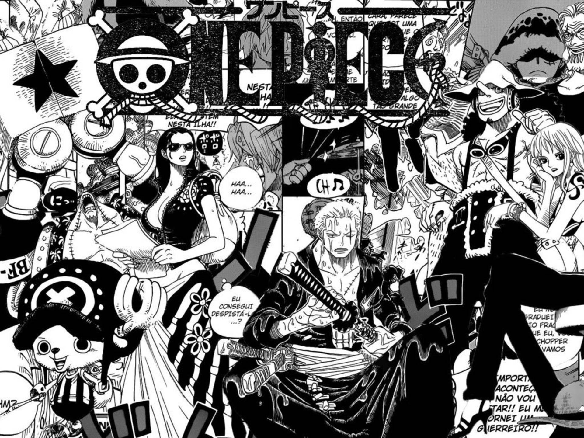 Luffy And The Straw Hats - A Gang Of Mischievous Pirates Background