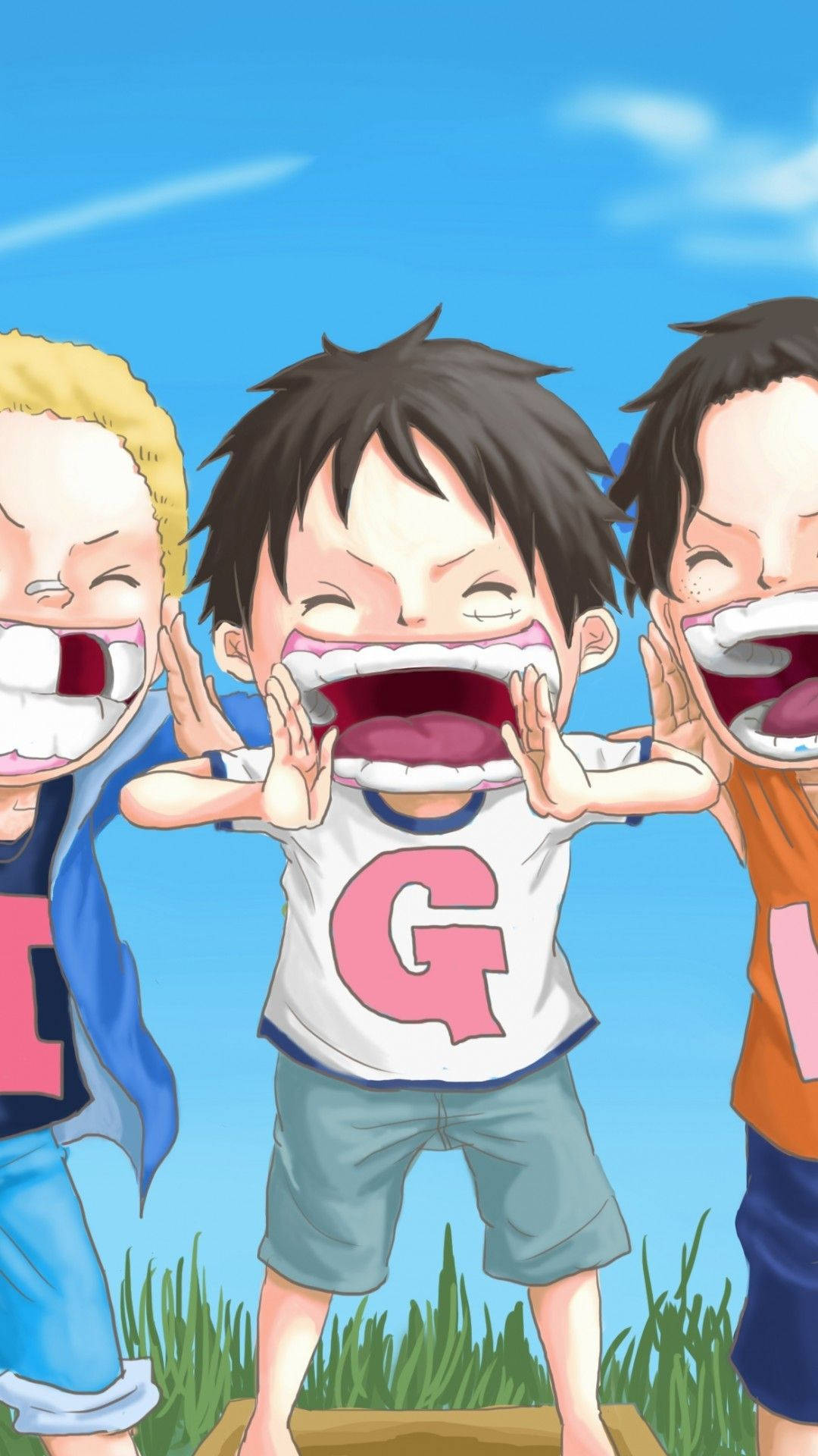 Luffy Brothers One Piece Background