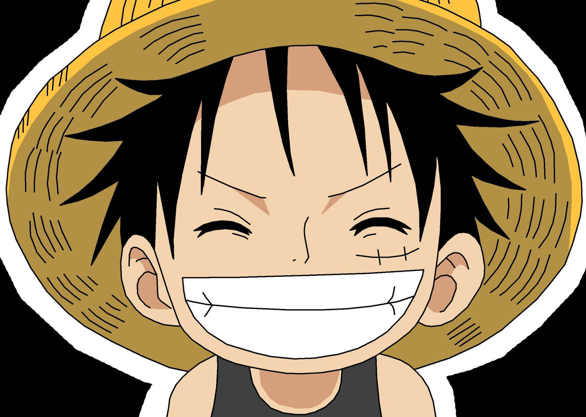 Luffy Funny Close-up Portrait Background