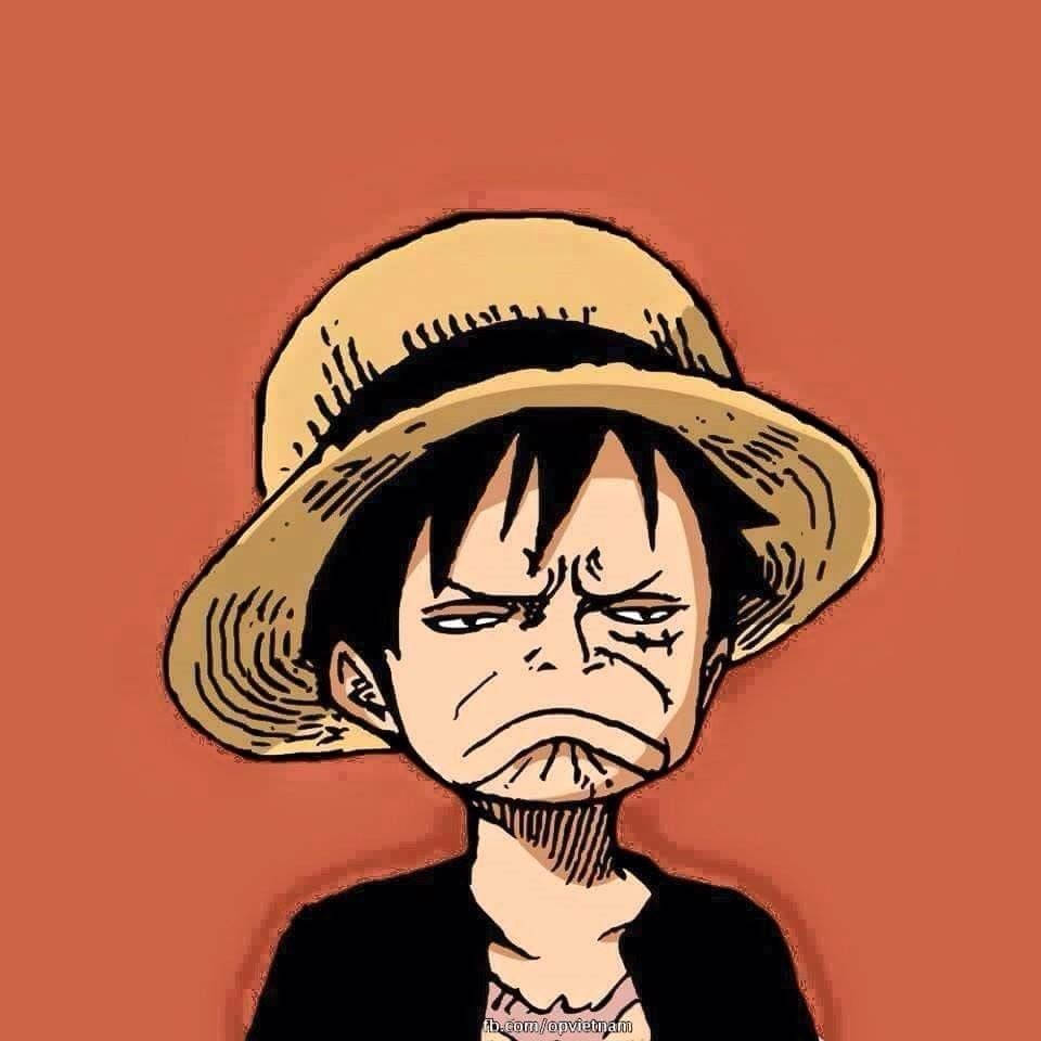 Luffy Funny Contour Drawing Background