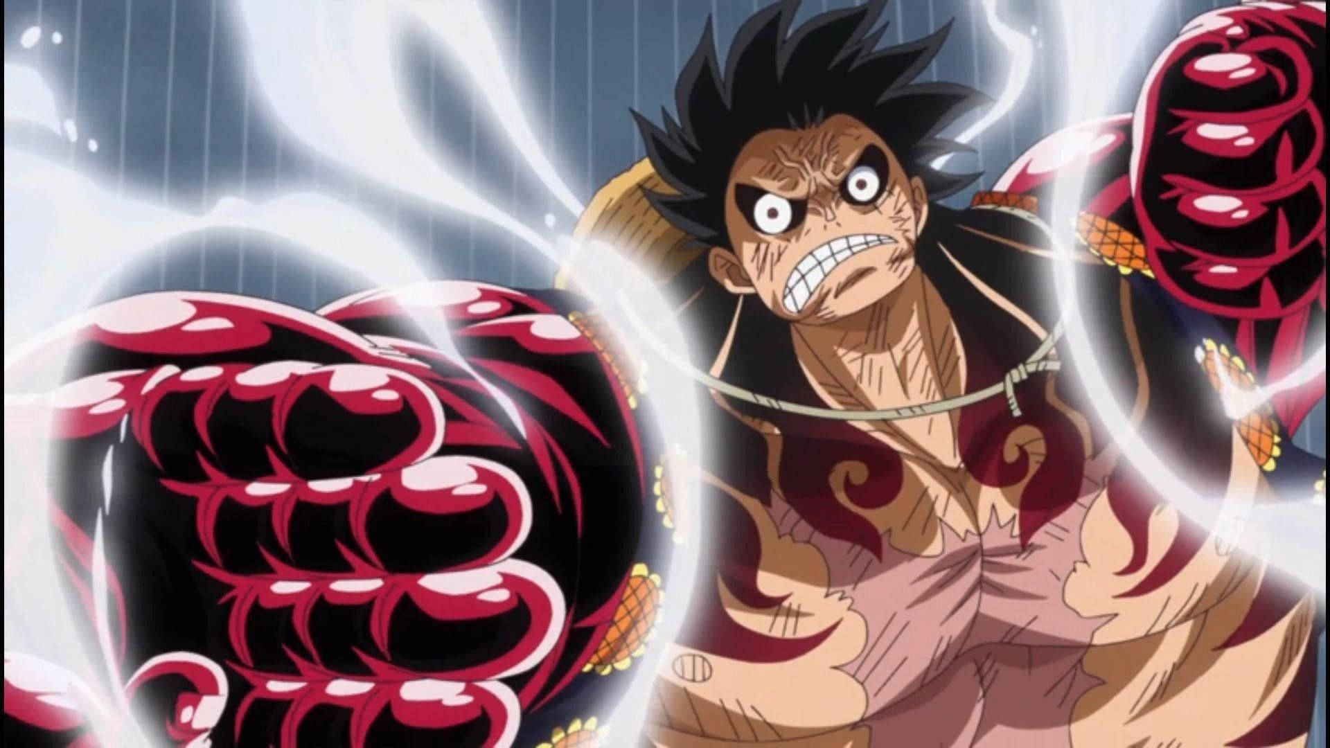 Luffy Gear 4 Distorted Face Background