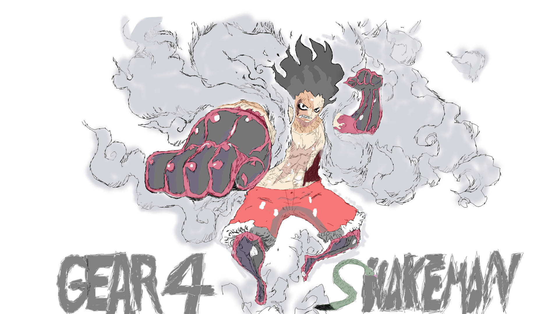 Luffy Gear 4 Snakeman Background