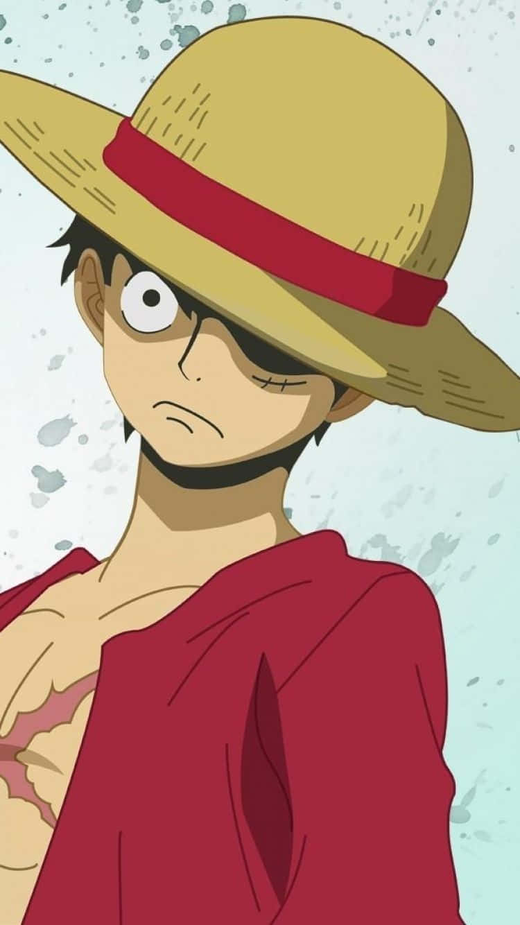 Luffy Ready For Adventure With His One Piece Iphone Background