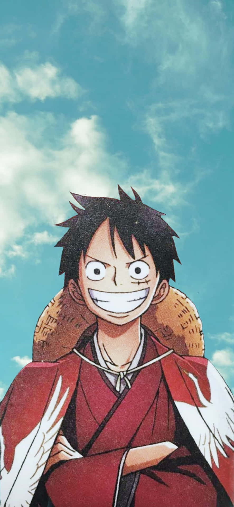 Luffy Showcasing His Power On Mobile Wallpaper
