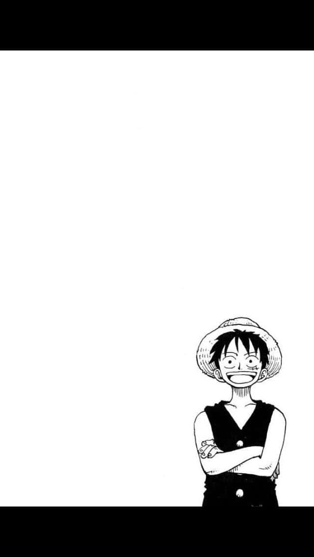 Luffy The Pirate King In Black And White