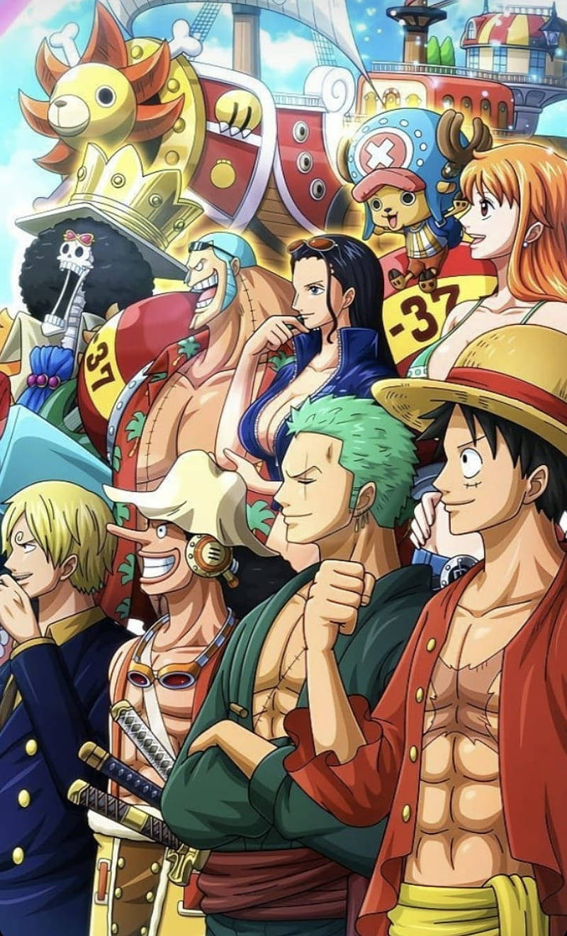 Luffy Zoro All Cast One Piece Mobile Background