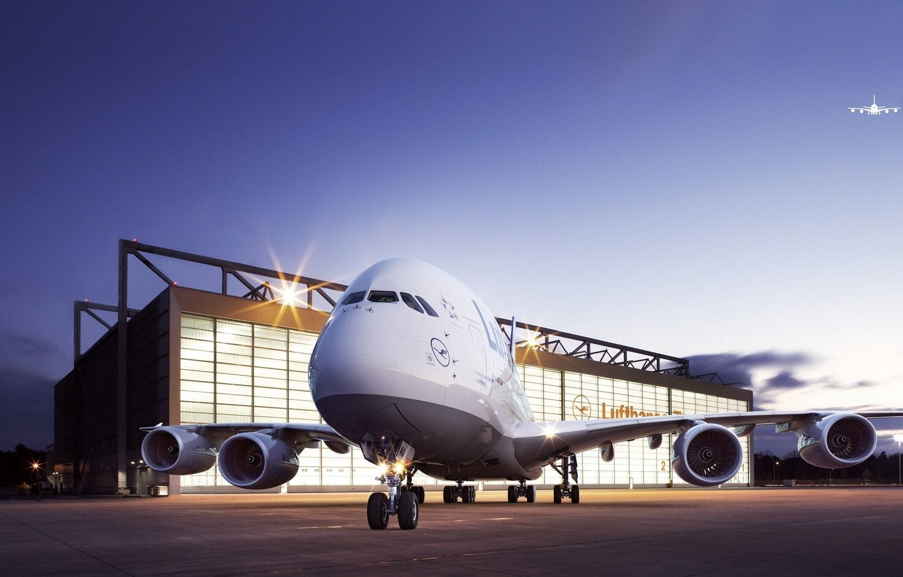 Lufthansa Airplane In Action Background