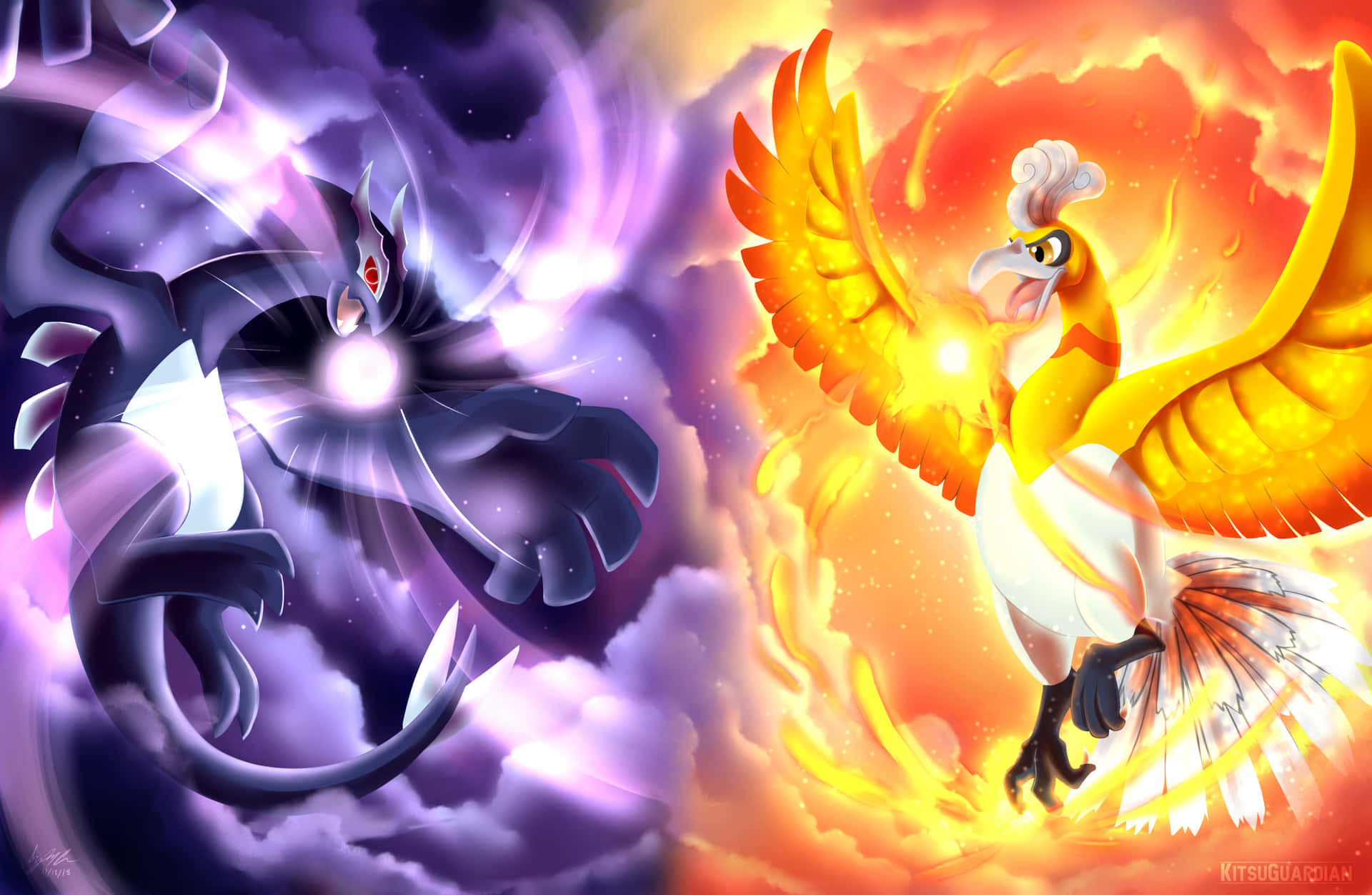 Lugia And Ho-oh Background