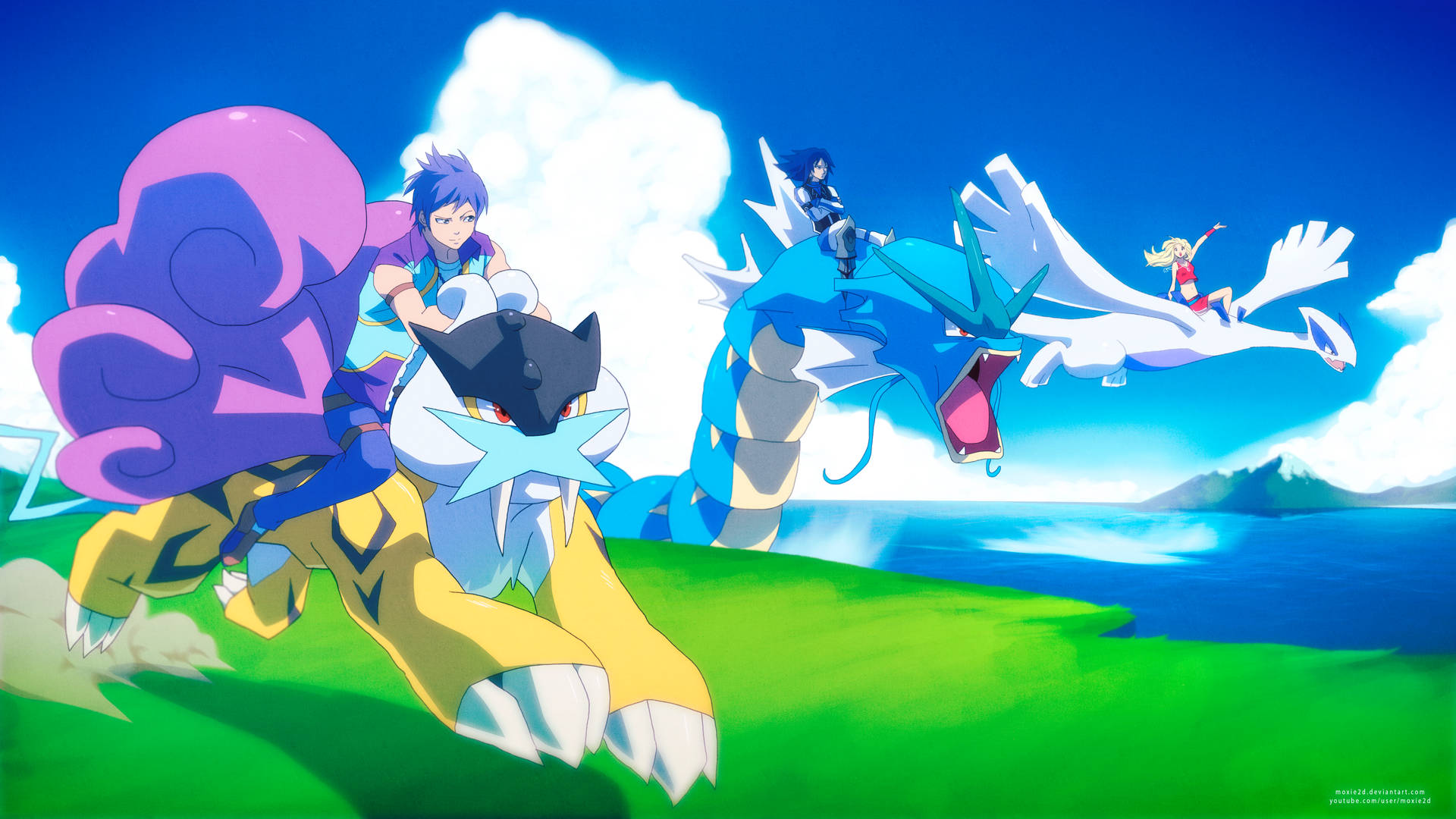 Lugia's Powerful Pokemon Team Joining Forces For The Greatest Battle Background