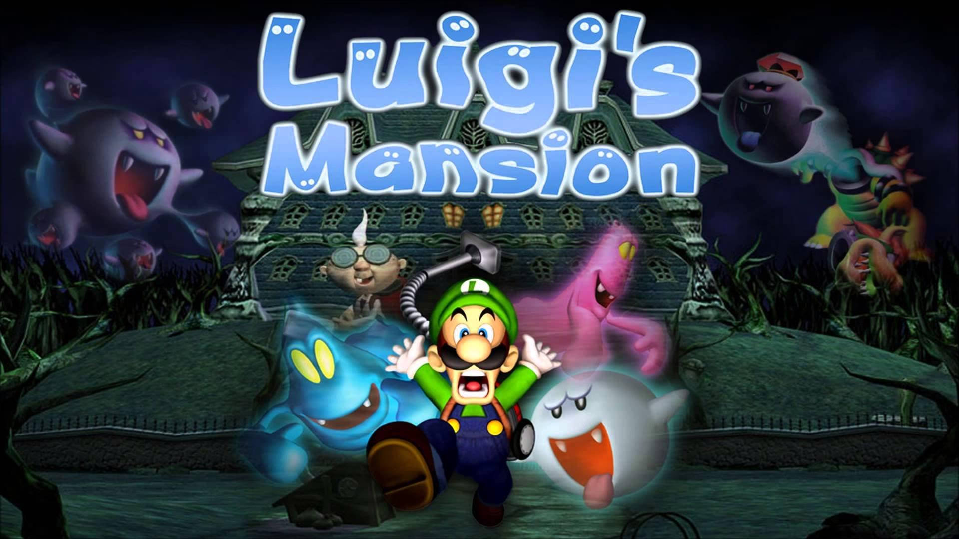 Luigi's Mansion 3 Ghosts Chasing Luigi Away Background