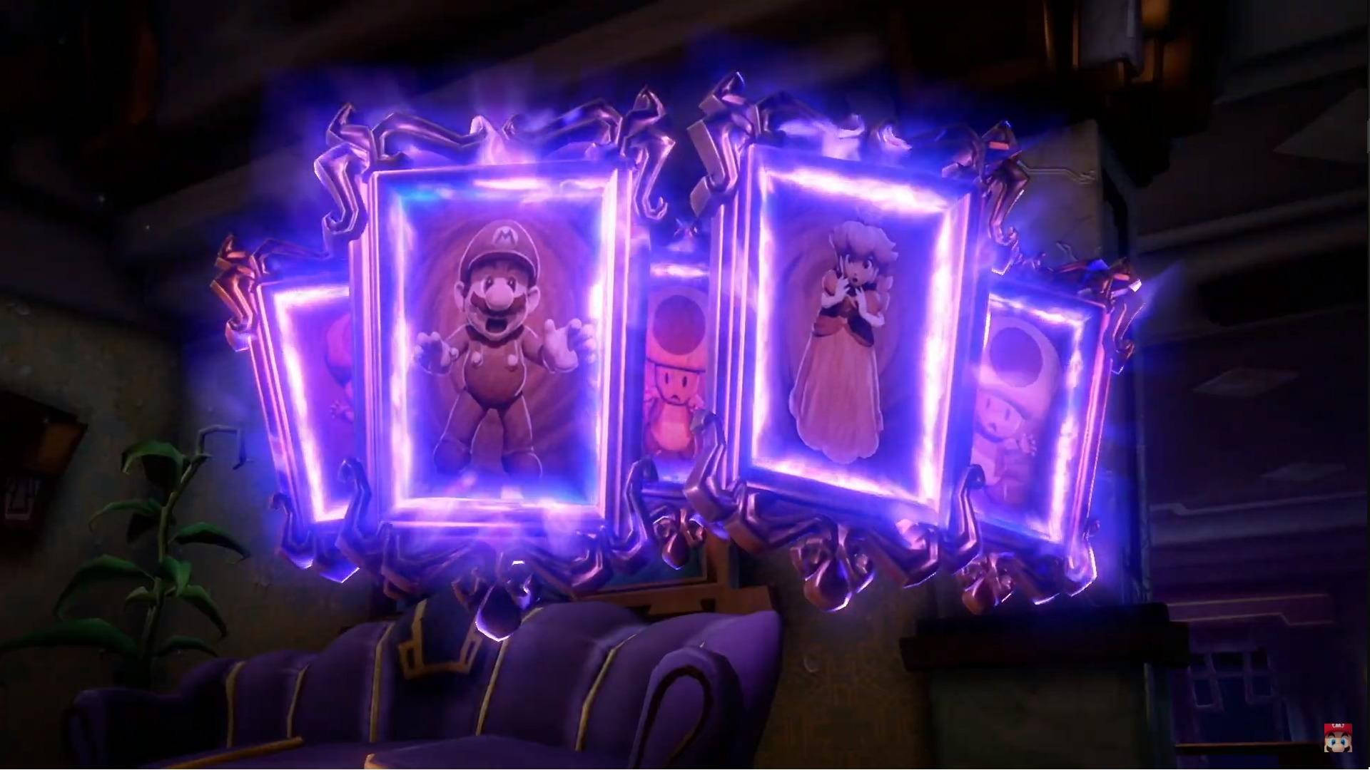 Luigi's Mansion 3 Glowing Picture Frames Background