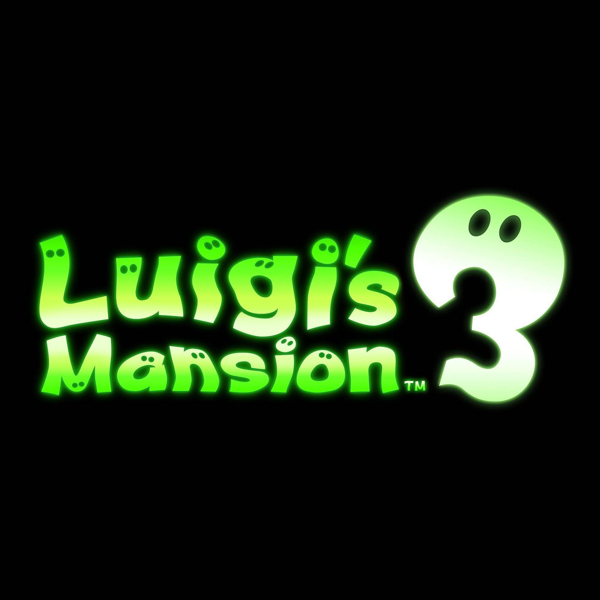 Luigi's Mansion 3 Logo On Black