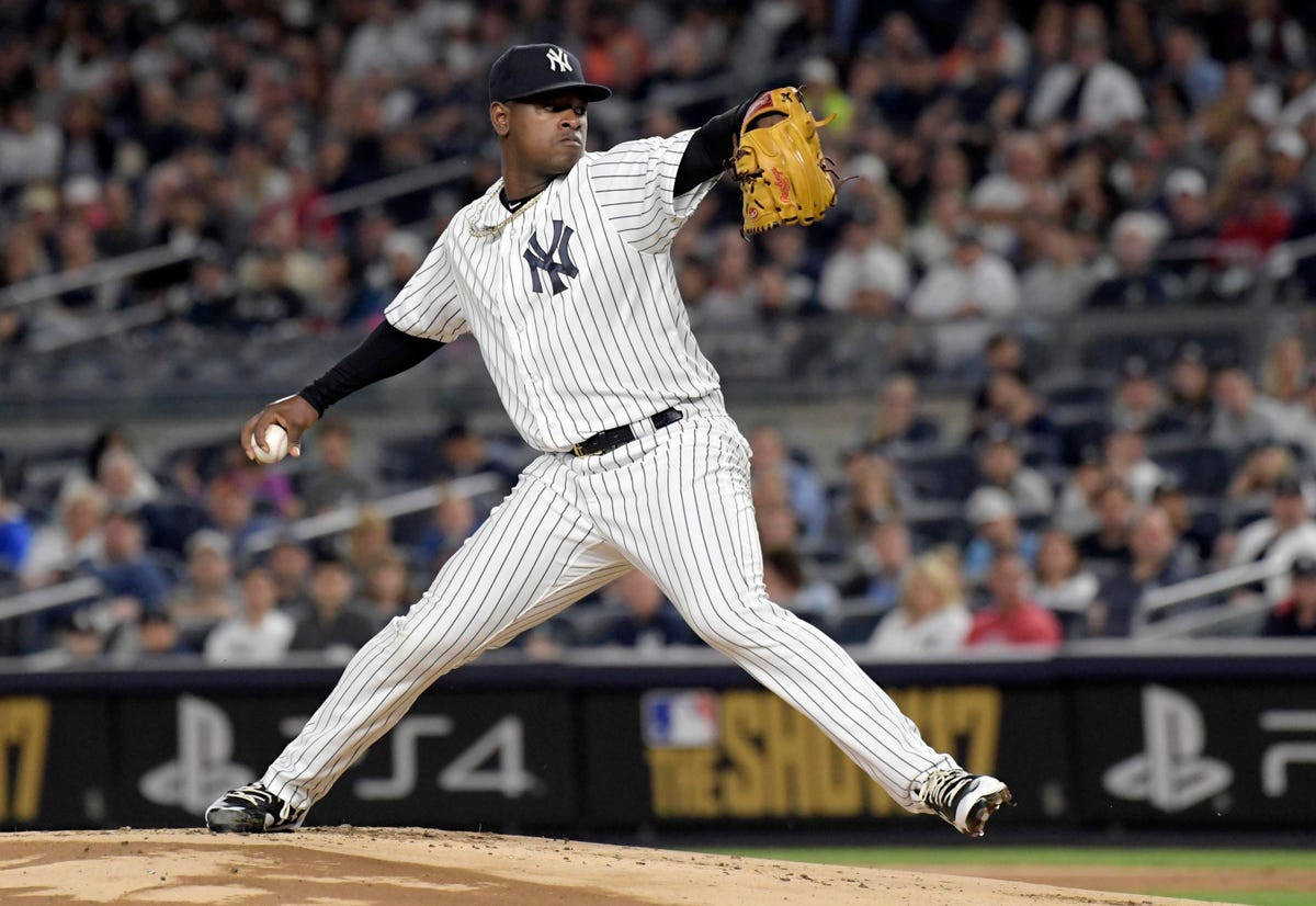 Luis Severino Beginning Throw Background