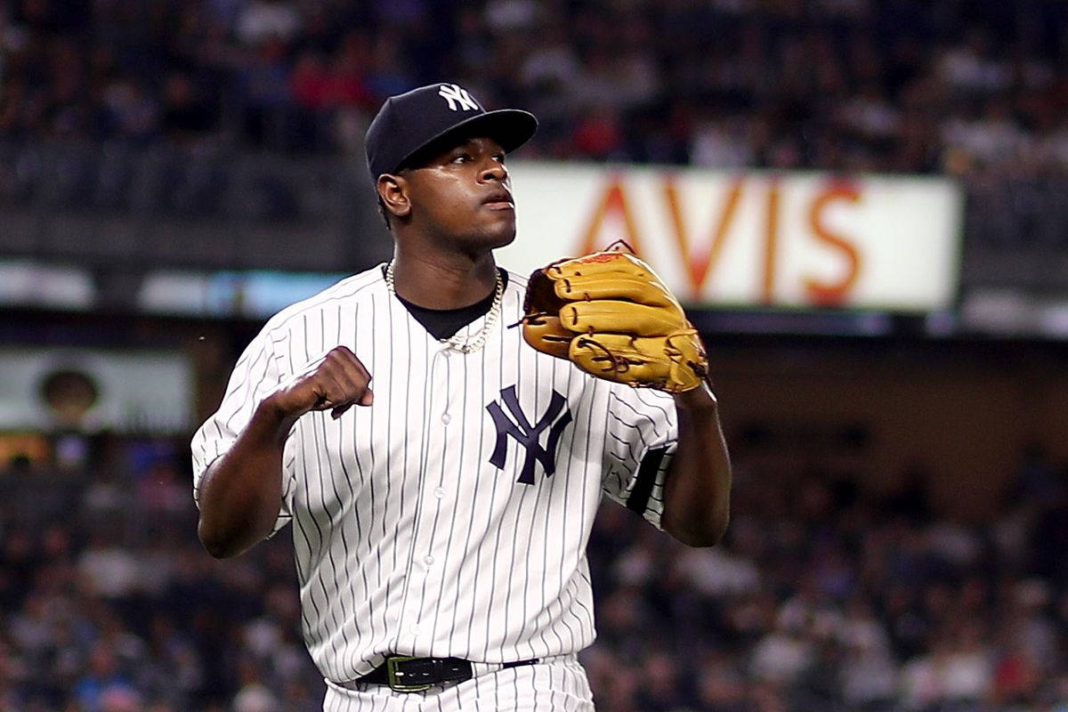 Luis Severino To Punch Glove Background