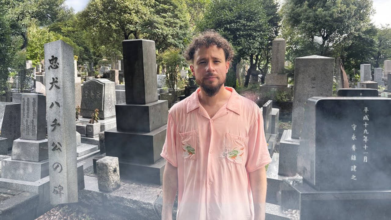 Luisito Comunica At A Cemetery Background