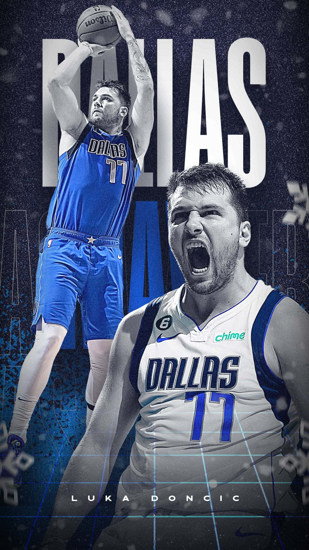 Luka Doncic Blue Monochrome Fondos De Pantalla Background