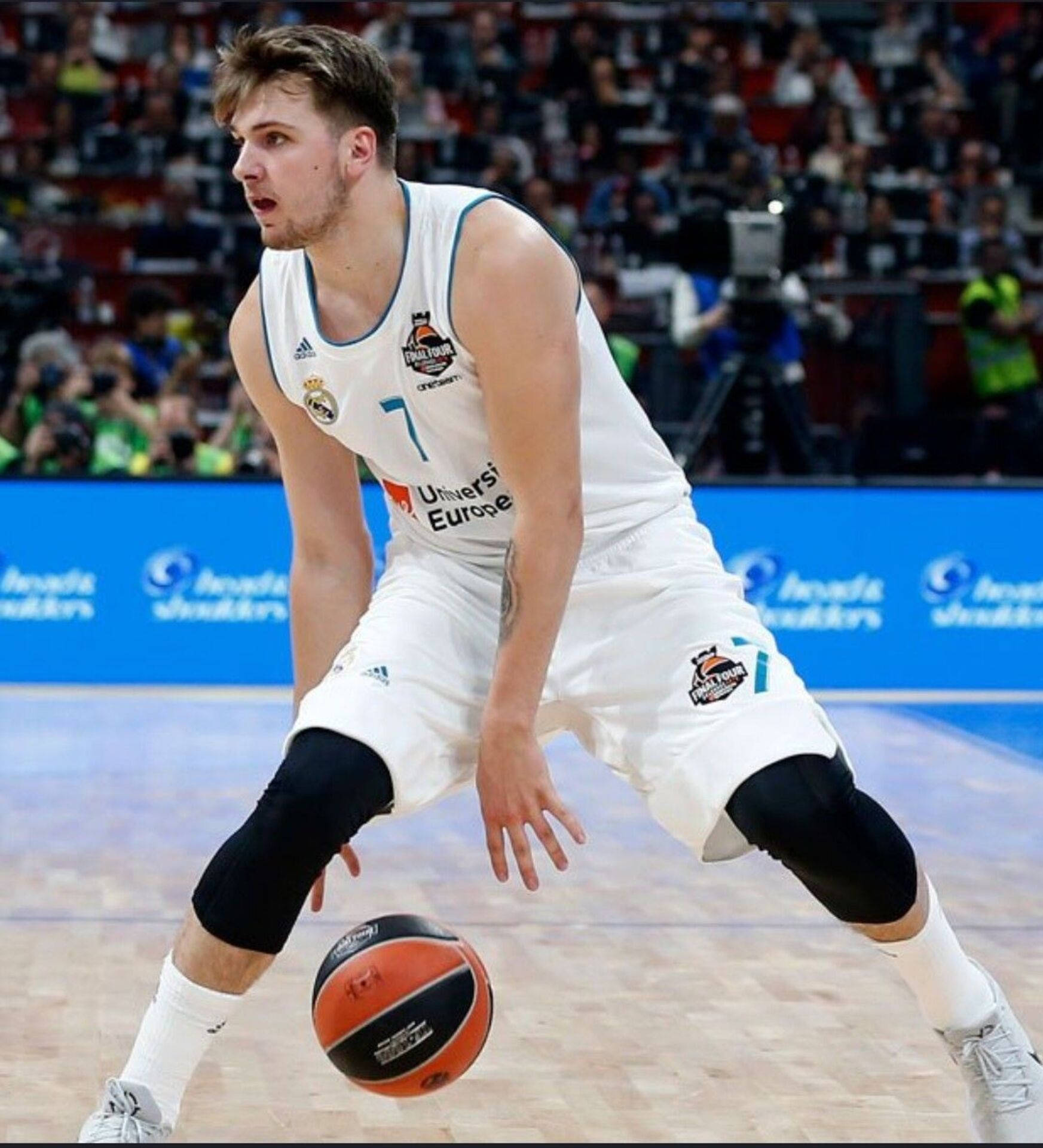 Luka Doncic Dribbling Background