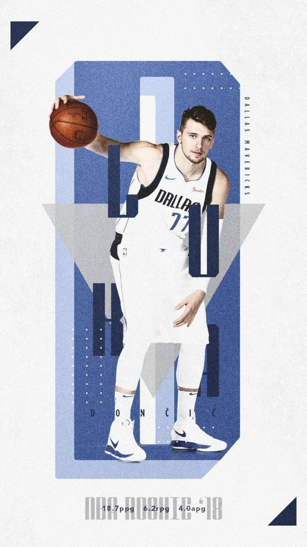 Luka Doncic Faded Art Background