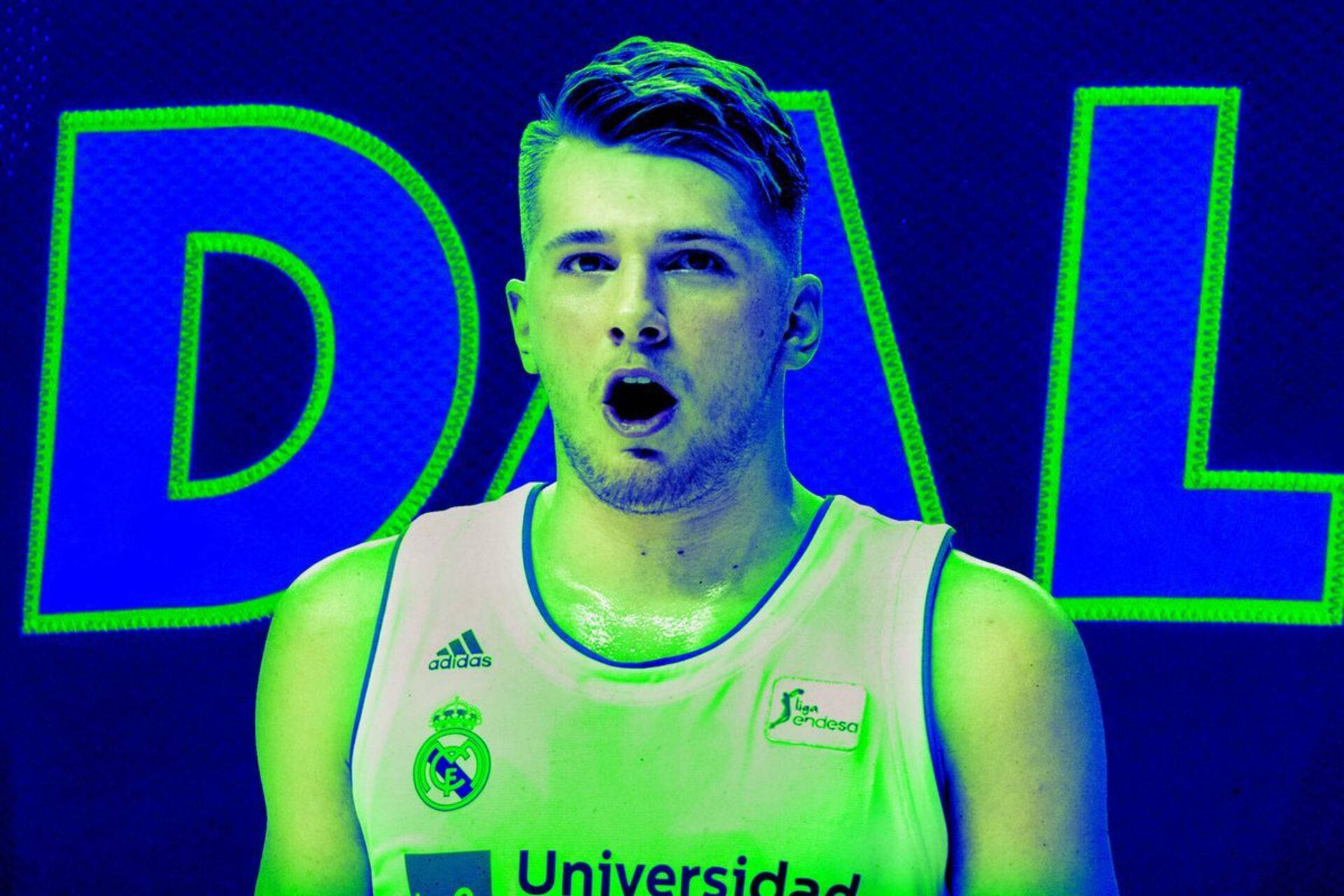 Luka Doncic Neon Art