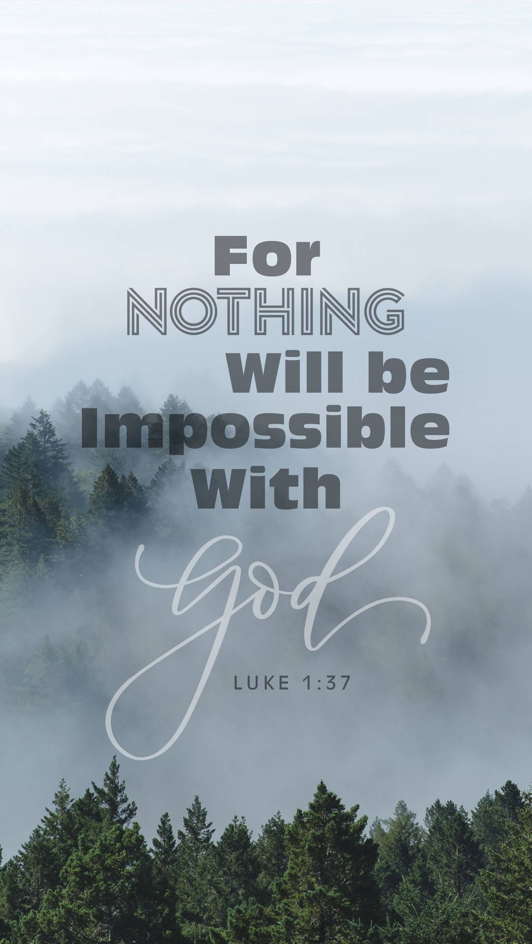Luke 1:37 Bible Quote Background