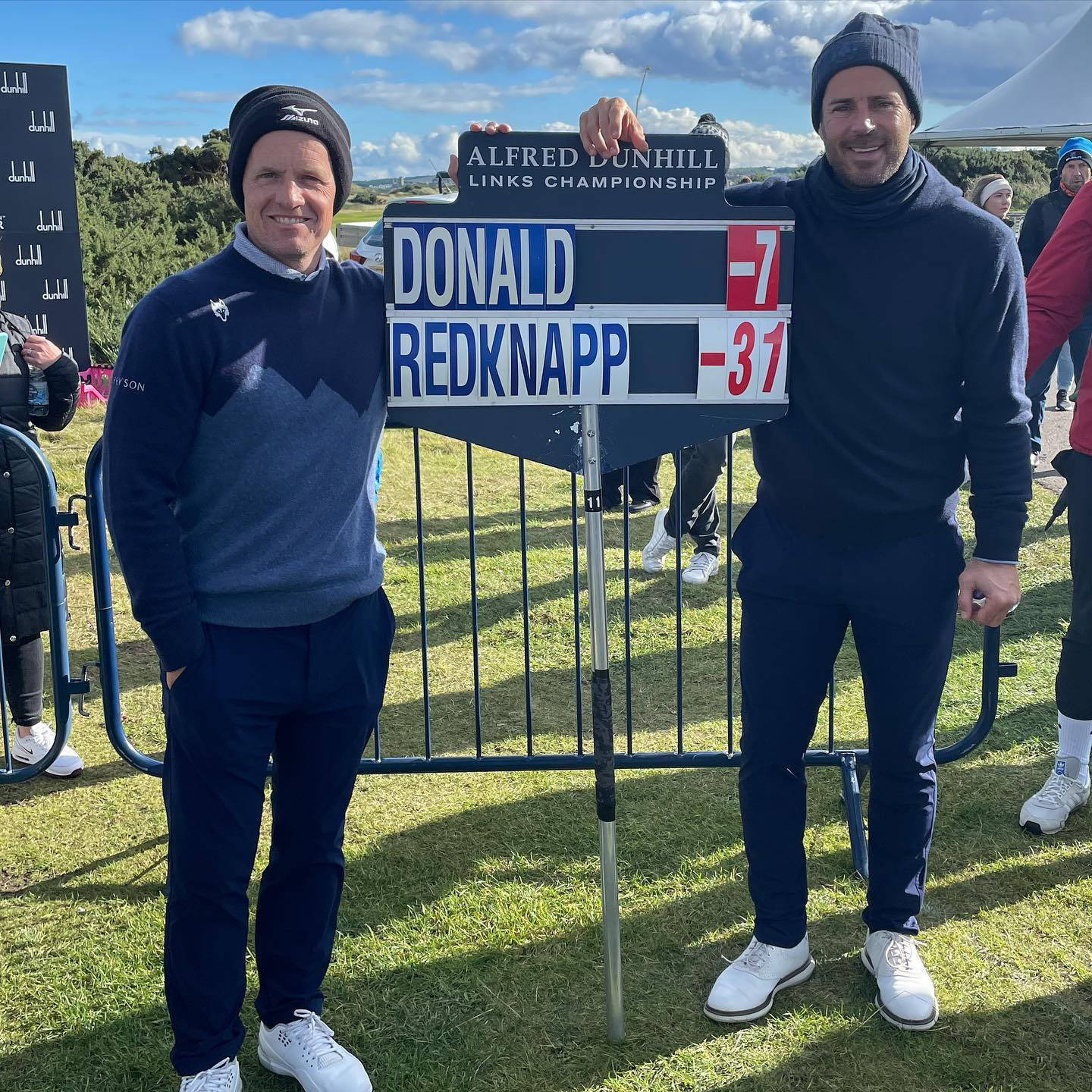 Luke Donald And Jamie Redknapp Score Background