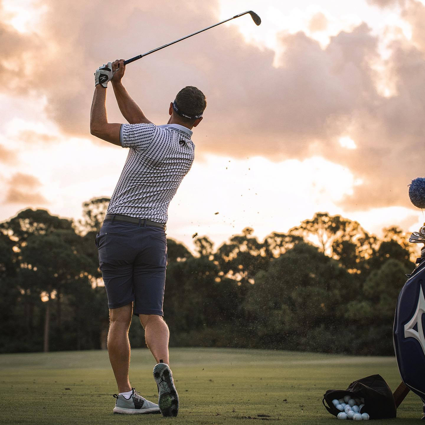 Luke Donald Golf Swing Shot Background