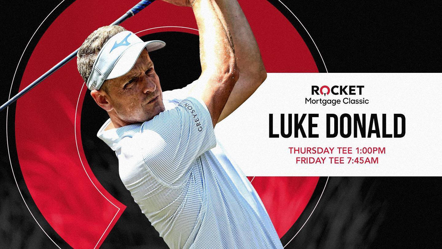 Luke Donald In Rocket Mortgage Classic Background