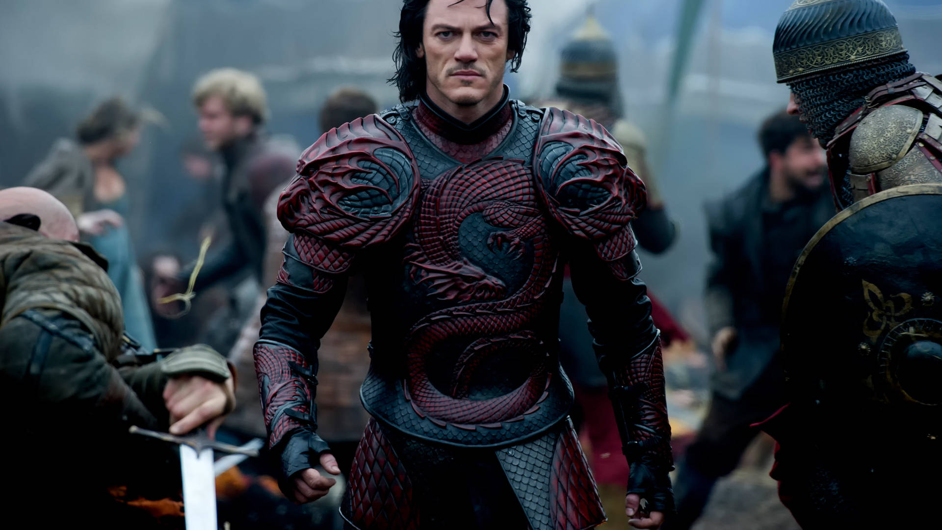 Luke Evans Red Dragon Armor Background