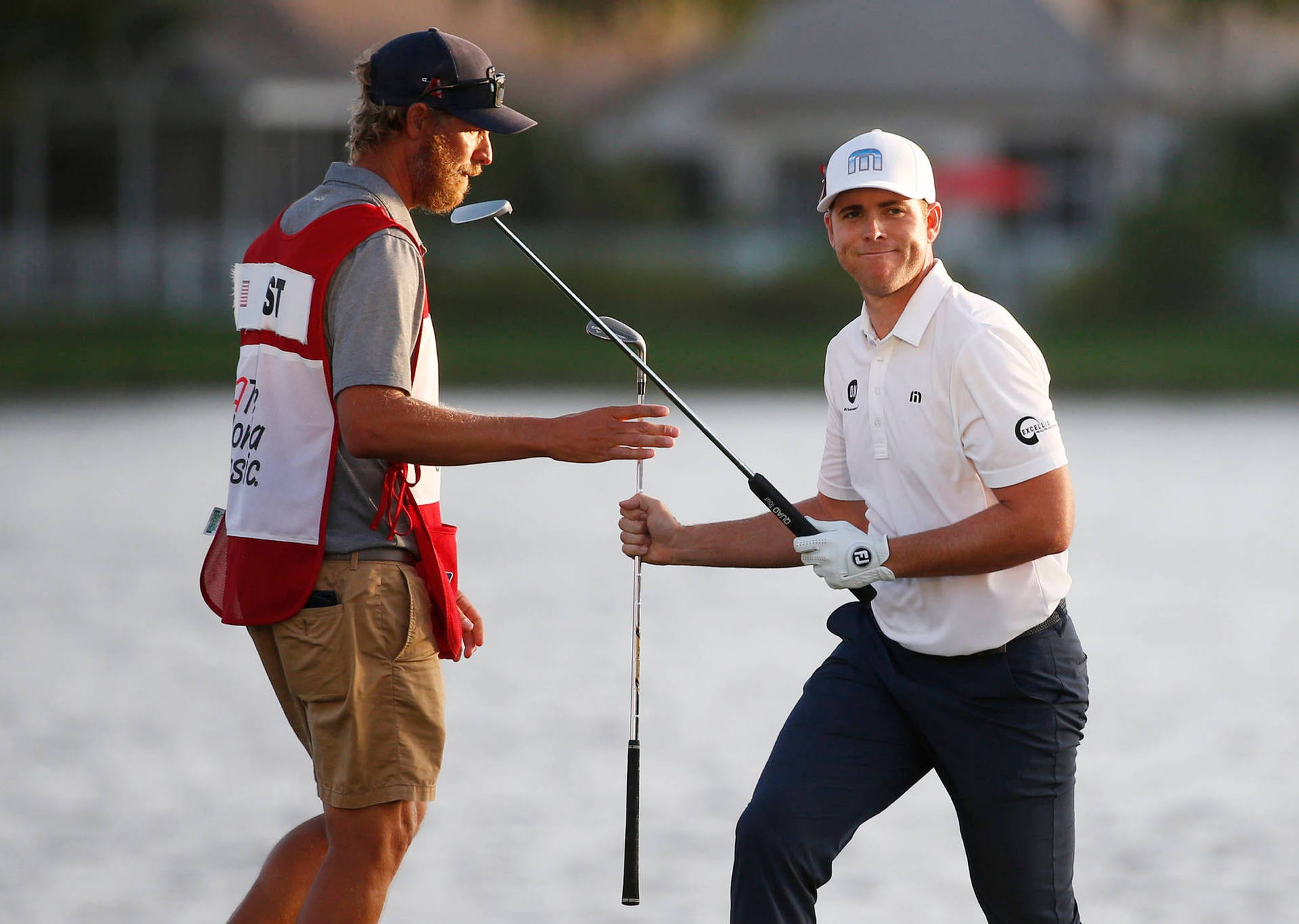 Luke List With Golf Caddie Background