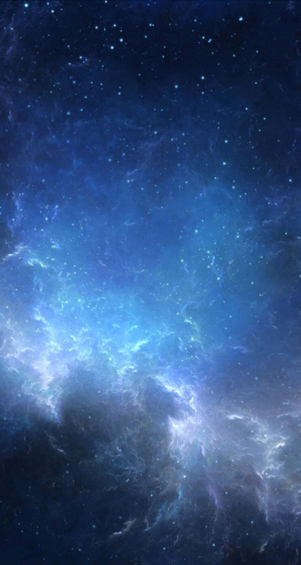 Luminescent Blue Nebula In Universe Iphone Background