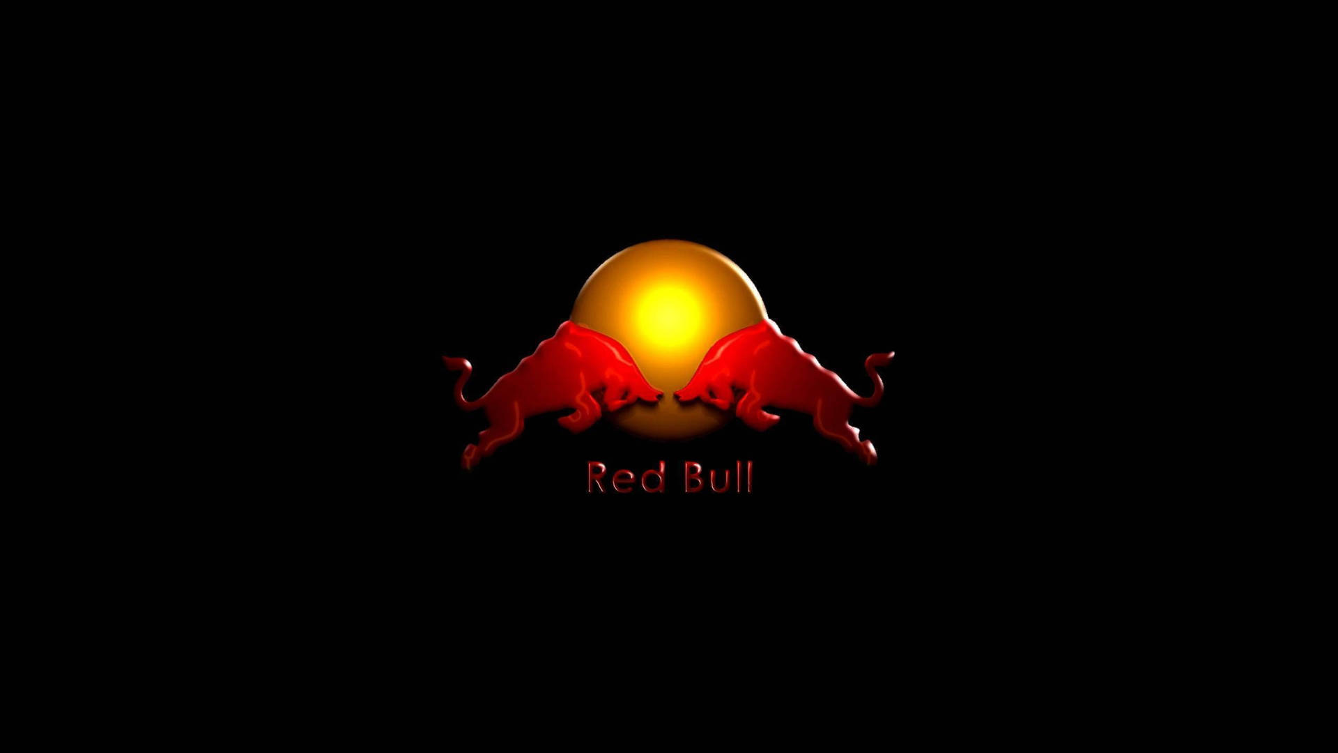 Luminous 3d Red Bull Background