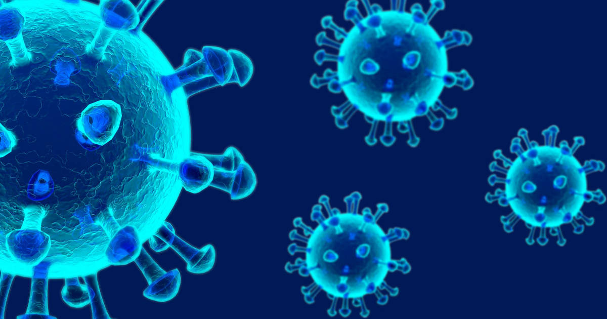 Luminous Blue Coronavirus