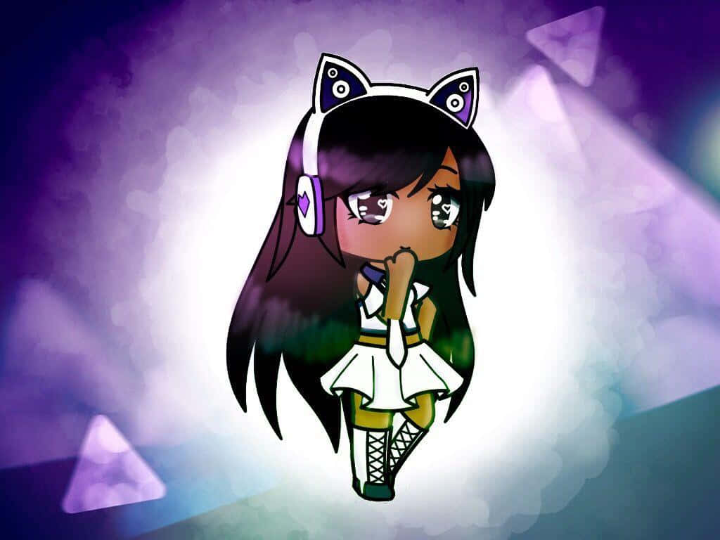 Luminous Gacha Girl Wolf Ears Headset Background