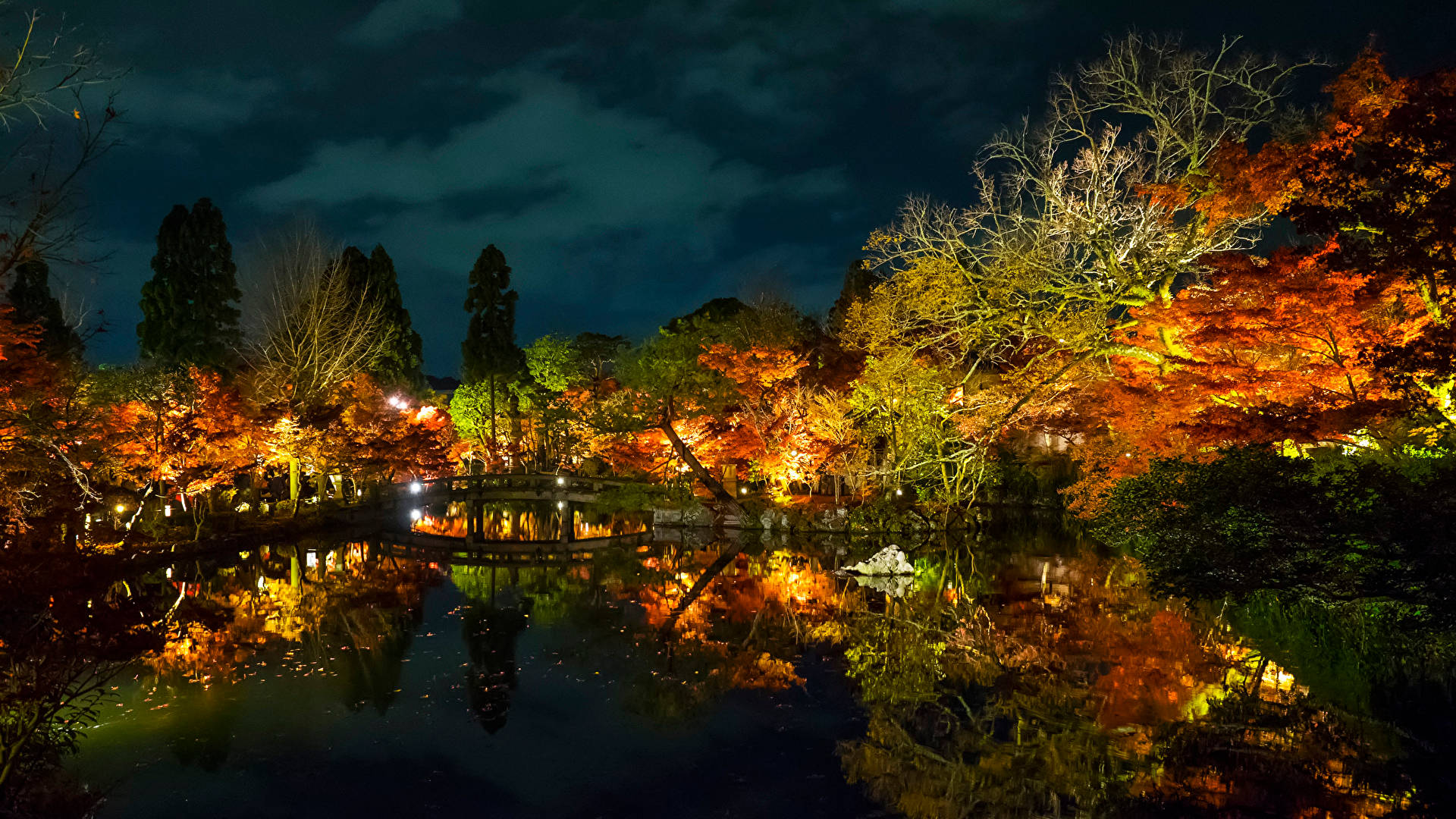 Luminous Garden Japanese Nature Background