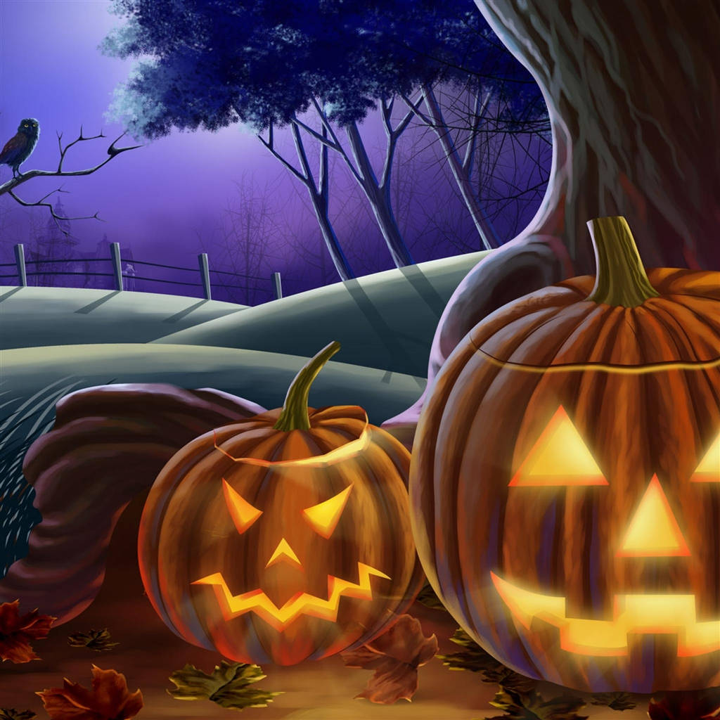 Luminous Halloween Ipad Screen Background