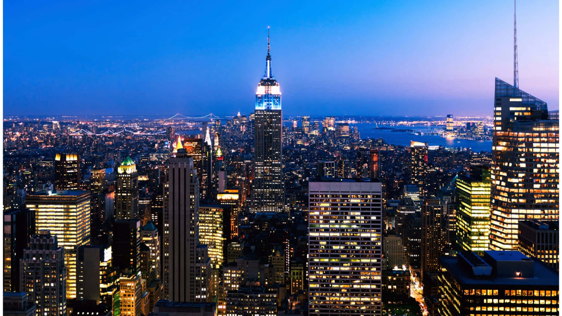 Luminous Lights Adorn The Iconic Times Square In New York City.