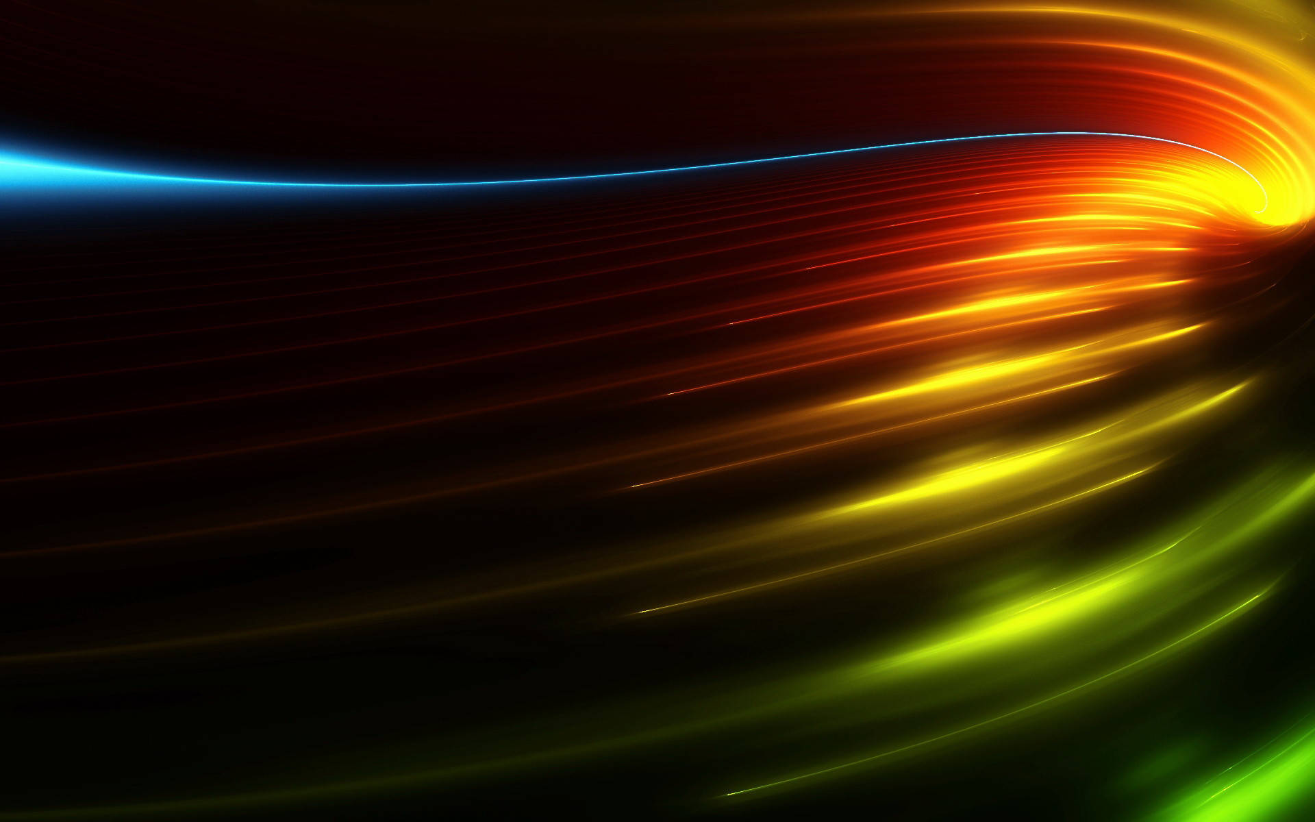 Luminous Lines Over A Dark Screen Background