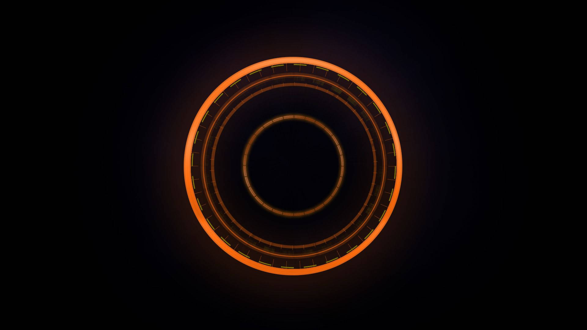 Luminous Orange Circles Background