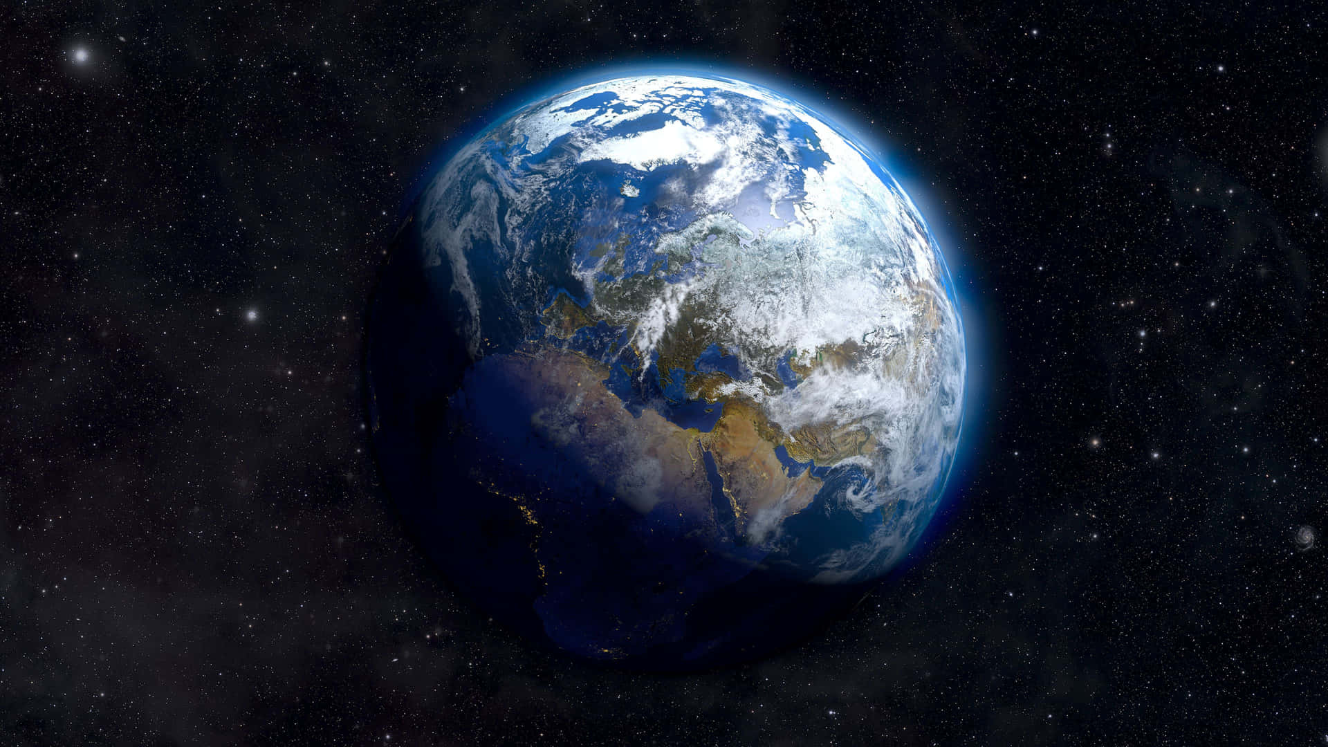 Luminous Planet Earth Background