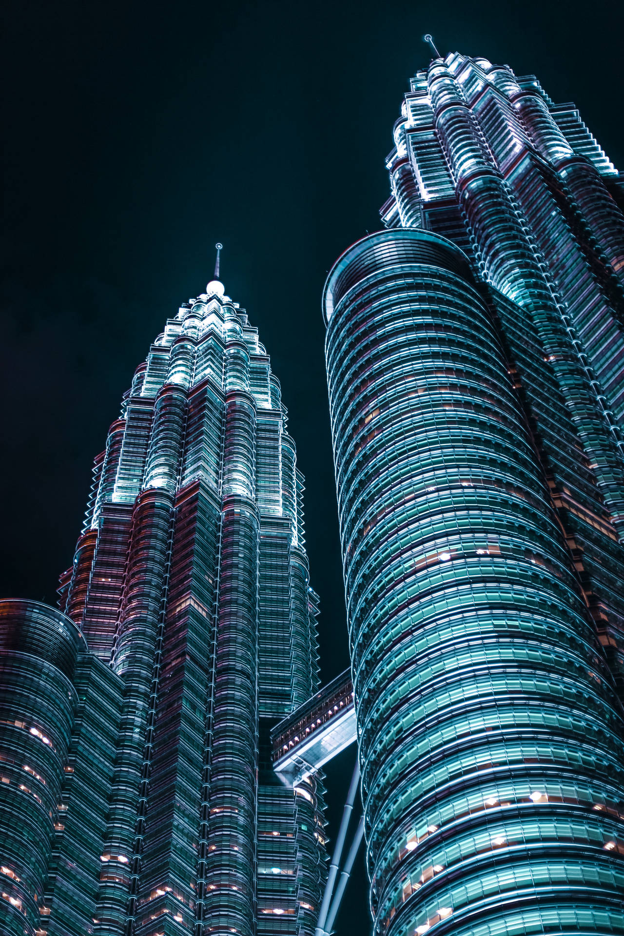 Luminous Skyscrapers In Malaysia Background