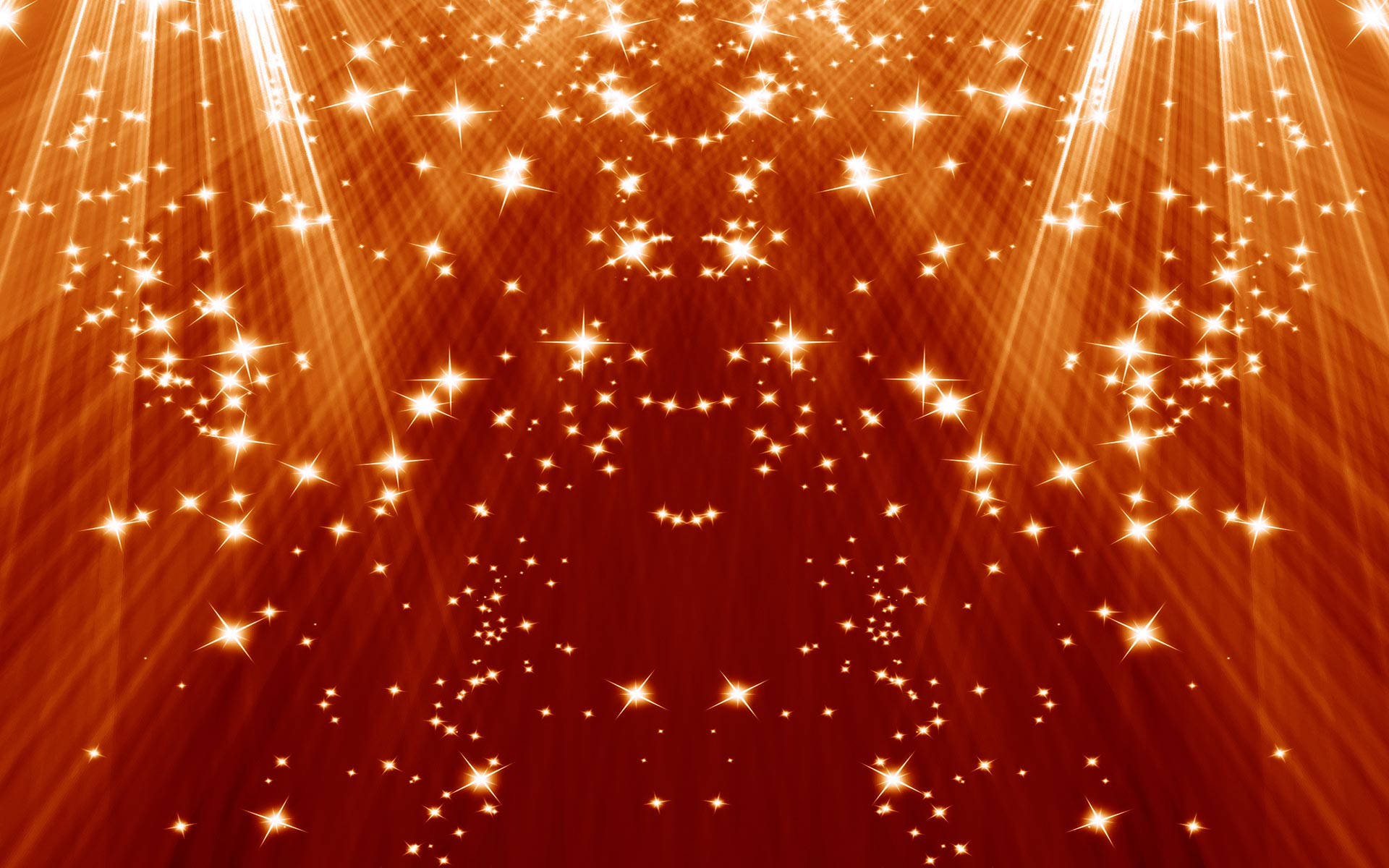 Luminous Stars And Gold Glitters Background